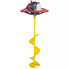 Мотобур для зимней рыбалки Iron Mole E68, шнек Barracuda 250х1000 мм