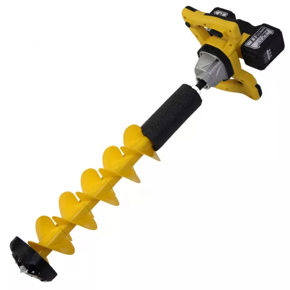 Аккумуляторный ледобур Akkudrill 18V для льда со шнеком Akkubit 150x950 мм